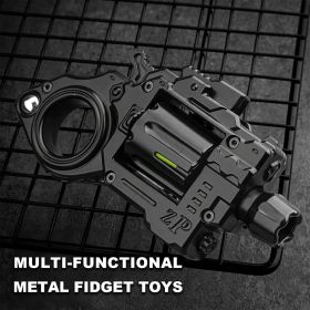 Metal Fidget Toys Gun Adults - Alloy Fidget Spinner Slider Clicker & Launcher Toy EDC Fidget Gun with Bullets and Target Stress Relief Focus Tool